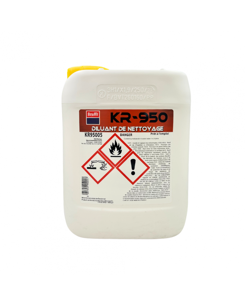 Diluant de nettoyage, peinture carrosserie, 5l - Krafft | Mongrossisteauto.com