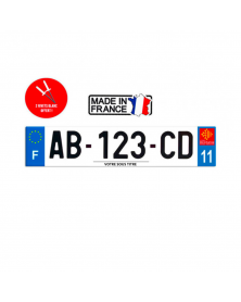 Plaque d'immatriculation région 11 | MonGrossisteAuto.com