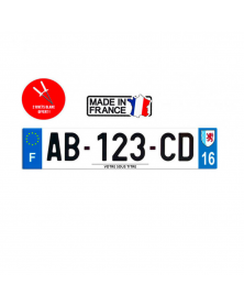 Plaque d'immatriculation région 16 | MonGrossisteAuto.com