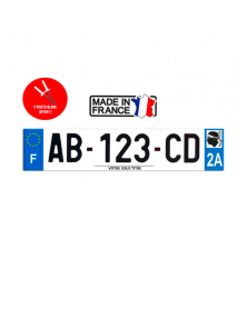 Plaque d'immatriculation région 2A | MonGrossisteAuto.com