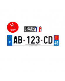 Plaque d'immatriculation région 48 | MonGrossisteAuto.com