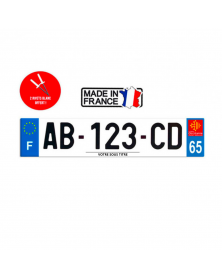 Plaque d'immatriculation région 65 | MonGrossisteAuto.com
