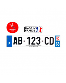 Plaque d'immatriculation région 68 | MonGrossisteAuto.com