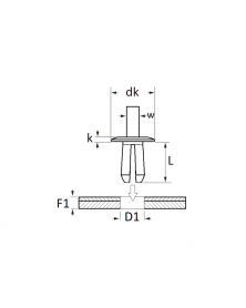 Rivet plastique, pare boue et carter d’aile, ø8.2 mm, x12 - Restagraf | Mongrossisteauto.com