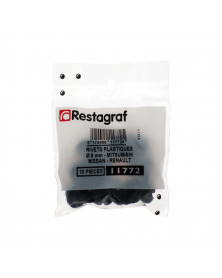 Rivet plastique, pare boue et carter d’aile, ø8 mm, x10 - Restagraf | Mongrossisteauto.com