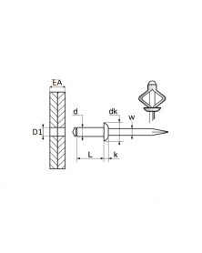 Rivet plastique, pare boue et carter d’aile, ø6 mm, x8 - Restagraf | Mongrossisteauto.com