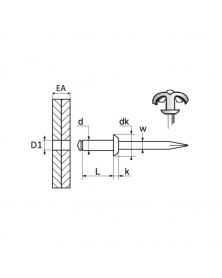 Rivet épanoui, alu, ø4.8 mm x 20 mm, x48 - Restagraf | Mongrossisteauto.com