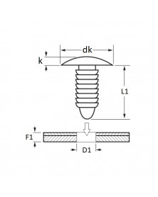 Agrafes de garnissage, garniture de porte, ø 8,2 mm, 12pcs - Restagraf | Mongrossisteauto.com