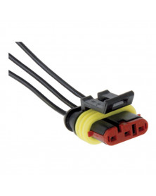 Connecteur pré-câblé 3 voies mâle 1 mm², série 1,5 étanche - Restagraf | Mongrossisteauto.com