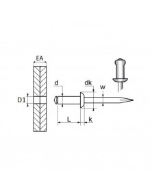 Rivet tete large, haut-parleur, ø6 x 14 mm, 20pcs - Restagraf | Mongrossisteauto.com