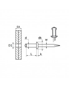 Rivet carrosserie, ø6,4 x 16 mm, 20pcs - Restagraf | Mongrossisteauto.com