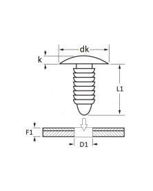 Agrafe de garnissage, ø10.2-10.7mm, 15pcs - Restagraf | Mongrossisteauto.com