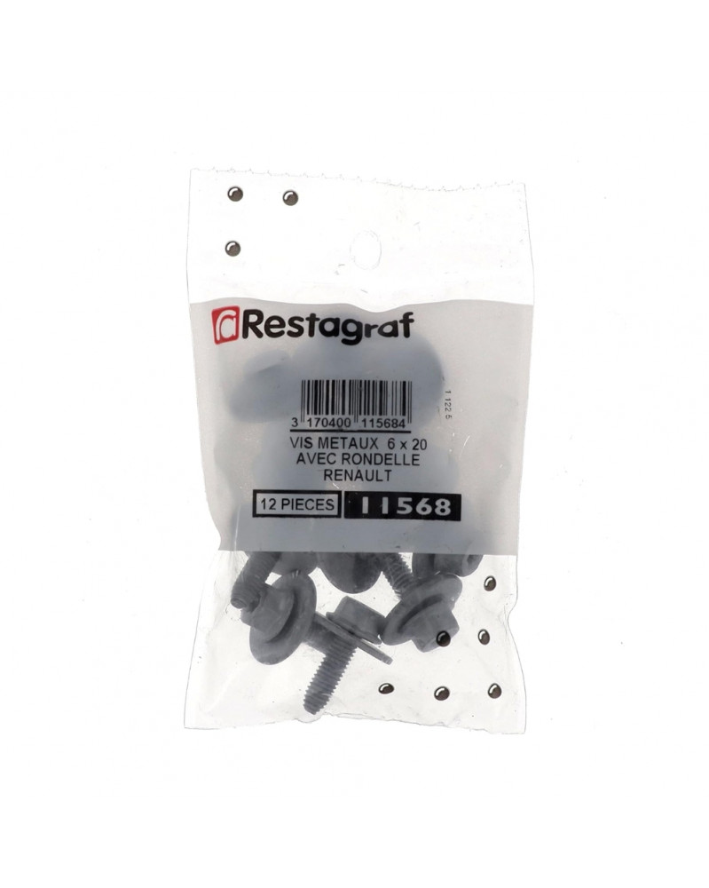 Restagraf 12220 - Dado A Pressare Per Auto, Ricambio Per Fissaggio In Lamiera (4,8mm - Confezione Da 6 Pezzi)