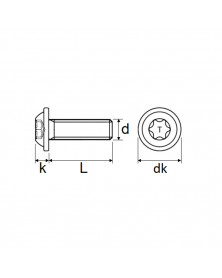 Vis cblx, tête large, M6-1.00 x 20 mm, 15pcs - Restagraf | Mongrossisteauto.com