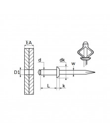 Rivet plastique, ø6.3 x 6.8 mm, 8pcs - Restagraf | Mongrossisteauto.com