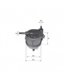 Boîtier, filtre de carburant MECAFILTER FLG5236 adaptable PSA | Mongrossisteauto.com