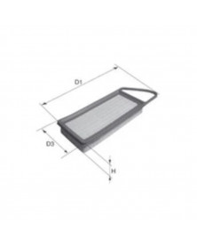 Filtre à air MECAFILTER ELP9500 adaptable PSA | Mongrossisteauto.com