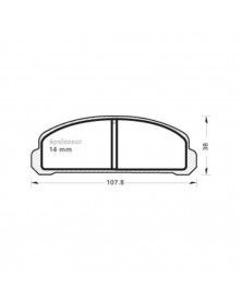 Kit de plaquettes de frein, frein à disque MGA Ref : 133 | Mongrossisteauto.com