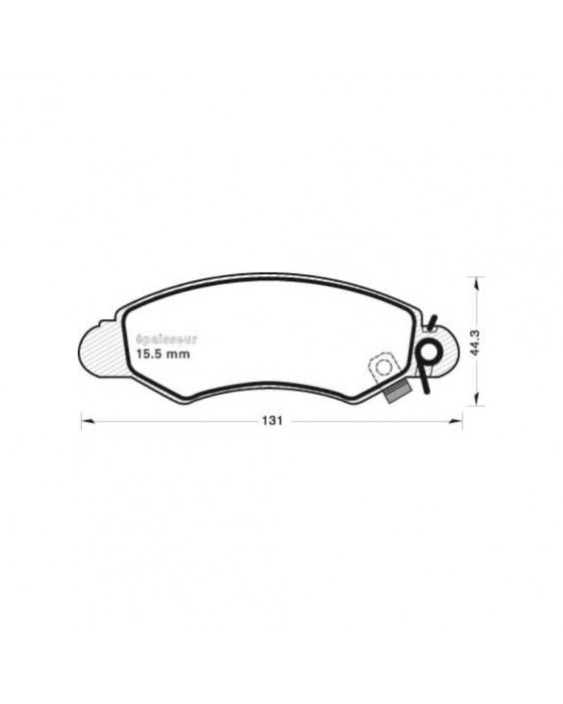 Kit de plaquettes de frein, frein à disque MGA Ref : 621 | Mongrossisteauto.com