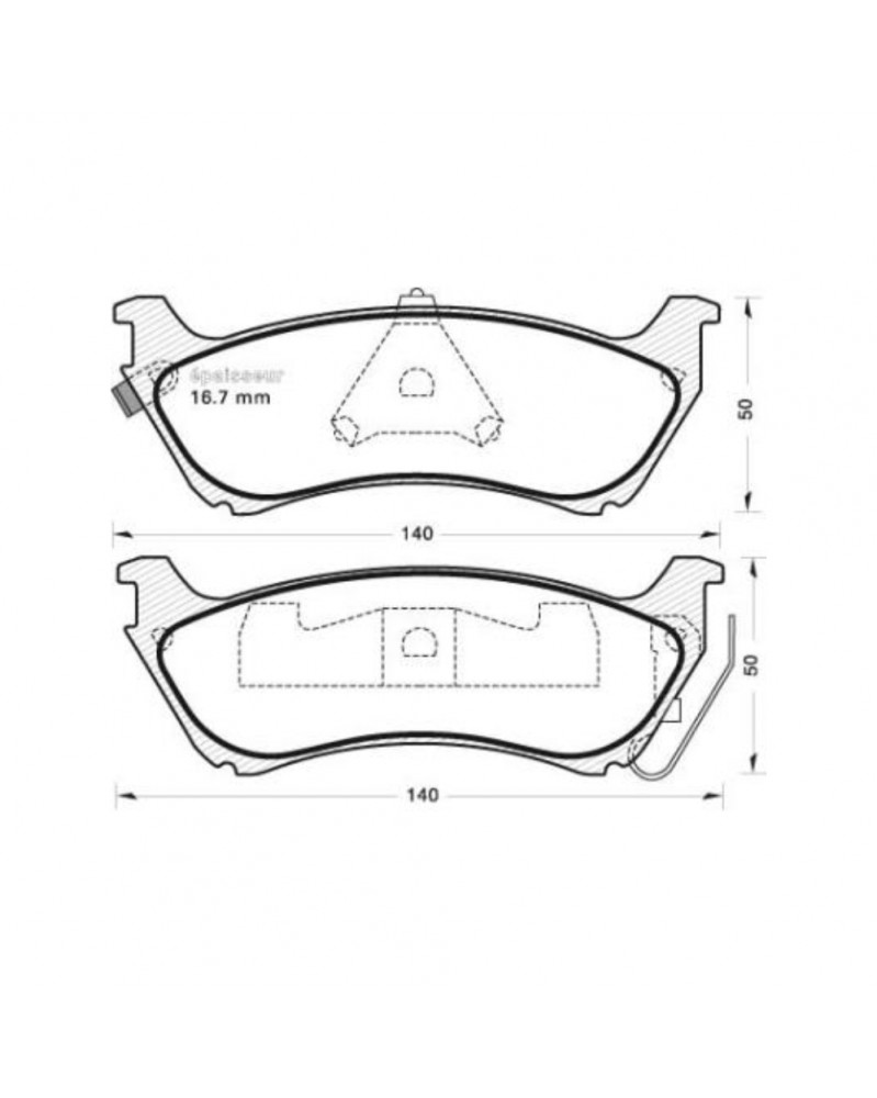 Kit de plaquettes de frein, frein à disque MGA Ref : 619 | Mongrossisteauto.com