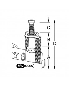 Cric hydropneumatique, 22T, 160.0730 - KSTOOLS | Mongrossisteauto.com