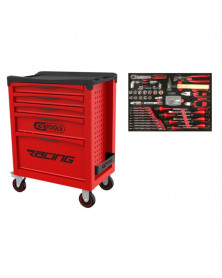 Servante atelier, Racing, 5 tiroirs + 84 outils inclus - KSTOOLS | Mongrossisteauto.com