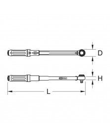 Clé dynamométrique, Ergotorque, ½”, 80-420 Nm - KSTOOLS | Mongrossisteauto.com