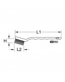 Brosse laiton, pour bougie, (201.2316), 170 mm - KSTOOLS | Mongrossisteauto.com