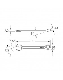 Clé mixte, ¾”, 922.0060 - KSTOOLS | Mongrossisteauto.com