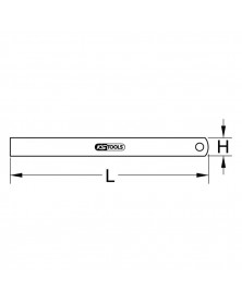 Réglet semi-rigide, inox, L.300 mm - KSTOOLS | Mongrossisteauto.com