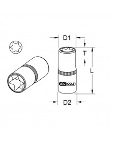 Douille ULTIMATE, TORX 1/4'', E4 (922.1532) - KS TOOLS | Mongrossisteauto.com