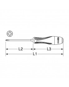 Tournevis ULTIMATE PHILLIPS®, PH0, L.75 mm - KSTOOLS | Mongrossisteauto.com