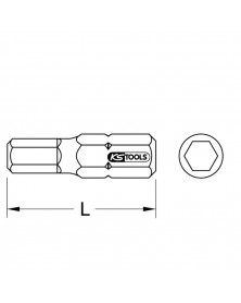 Embout tournevis à frapper 6 pans, 5/16”, 7 mm (911.5127) - KS TOOLS | Mongrossisteauto.com