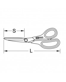 Paire de ciseaux, L.220 mm - Kstools | Mongrossisteauto.com