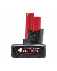 Batterie M12 Milwaukee, 12V, 4.0 Ah, Red Lithium | Mongrossisteauto.com