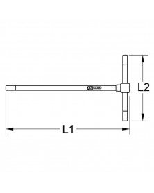 Clé mâle à poignée en T 6 pans, 3mm (réf : 158.5103) - KS TOOLS | Mongrossisteauto.com