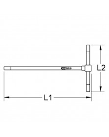 Clé mâle à poignée en T 6 pans, 4 mm ( réf : 158.5104) - KS TOOLS | Mongrossisteauto.com