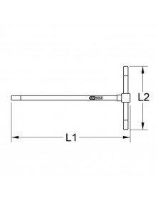 Clé mâle à poignée en T 6 pans, 5 mm, (réf : 158.5105) - KS TOOLS | Mongrossisteauto.com