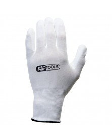 Gants microfibre, blanc, T10, 12 paires - Kstools