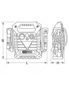Booster batterie voiture, hybride, 12V - Kstools | Mongrossisteauto.com