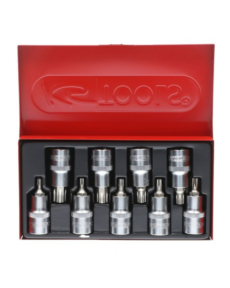 Coffret de douilles, ULTIMATE TORX percé ½”, T20 à T60 - Kstools | Mongrossisteauto.com