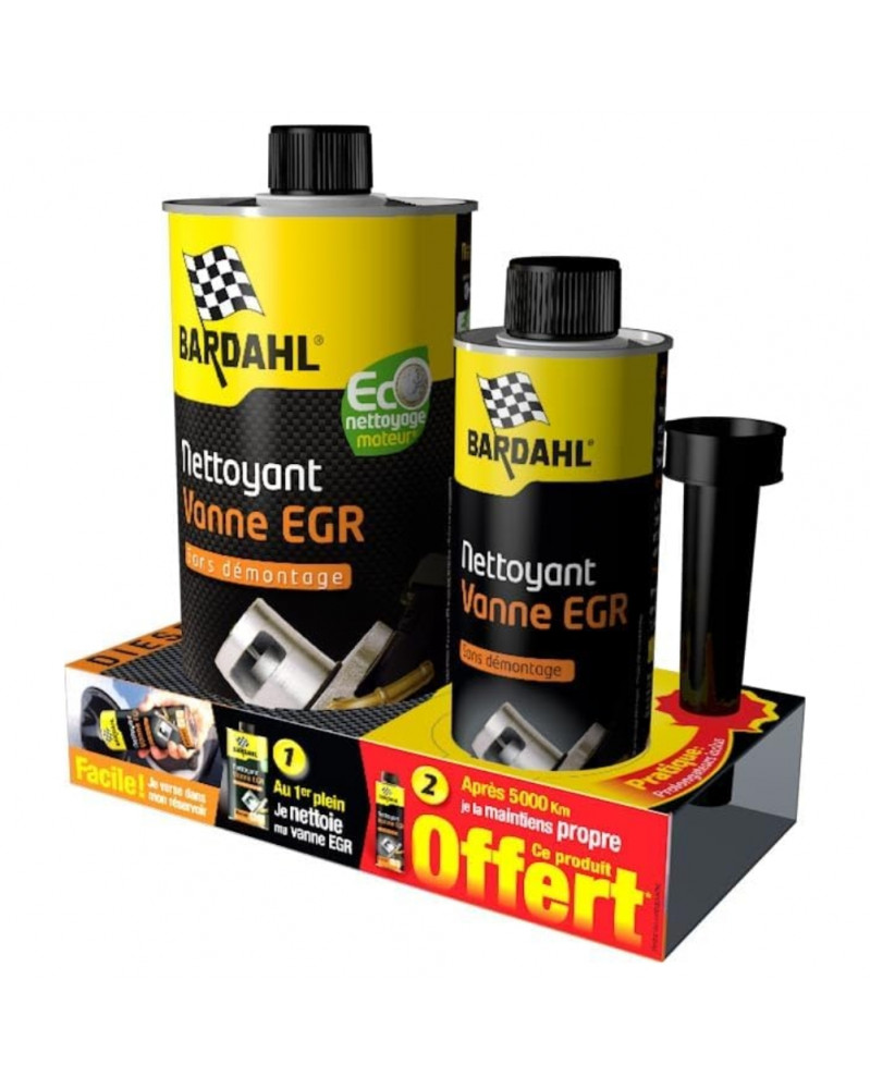 Pack Nettoyant vanne EGR, 1L + 300 ml Offert - Bardahl | Mongrossisteauto.com