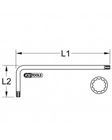 Clé mâle XZN® courte, M5 (réf : 151.4102) - KS TOOLS | Mongrossisteauto.com