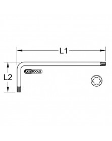 Clé mâle, TORX®, percé longue, T40 (151.2206) - KS TOOLS  | Mongrossisteauto.com