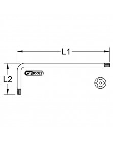 Clé mâle, TORX®, percé courte, T50 (151.2253) - KS TOOLS | Mongrossisteauto.com