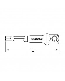 Adaptateur porte-douilles ¼”, ½” - Kstools | Mongrossisteauto.com