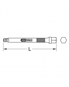 Rallonge ULTIMATE, 1/4'', L.250 mm - KS TOOLS | Mongrossisteauto.com