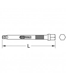 Rallonge Ultimate,  1/4'', L.350 mm - KS TOOLS | Mongrossisteauto.com