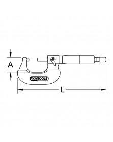 Micromètre en mm, 25-50mm - Kstools | Mongrossisteauto.com