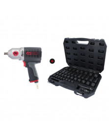 Clé à choc pneumatique 1/2" + coffret de douilles à chocs - Kstools | Mongrossisteauto.com